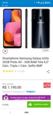 Smartphone Samsung | Galaxy A20s | 32GB |