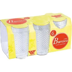 Conjunto 6 Copos Multiuso 300ml Barroco Wheaton