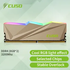 [Taxas Inclusas] Memória RAM DDR4 Cuso RGB (2x8GB)  3200Mhz