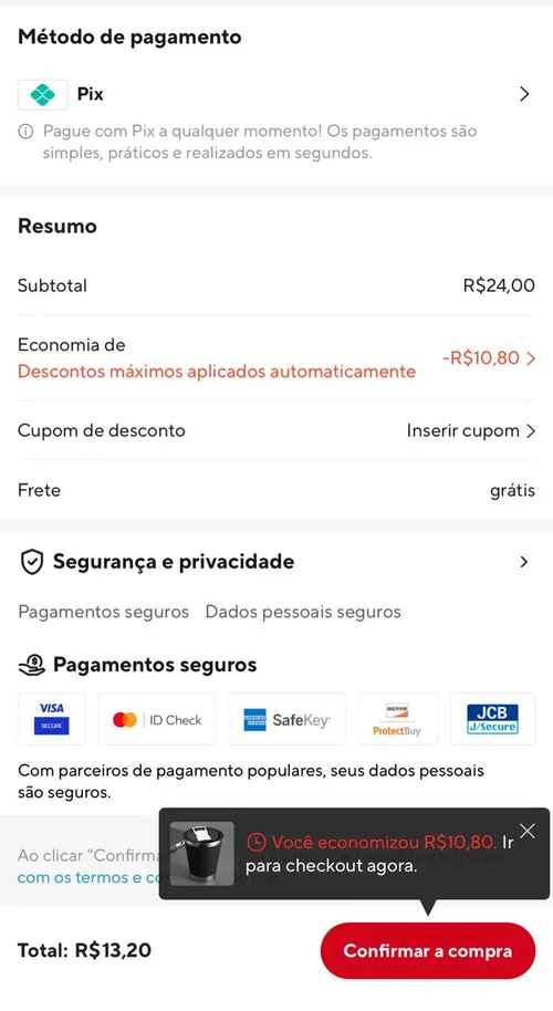 Imagem na descrição da promoção