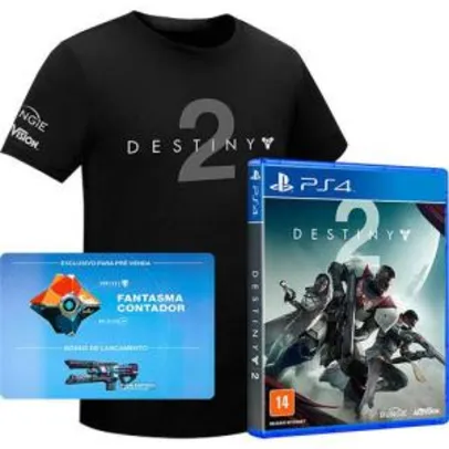 Game Destiny 2 + Camiseta + DLC - Edição De Pré Venda - PS4 | R$40