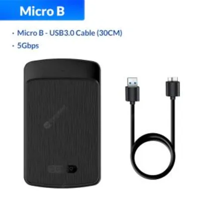 Case para HD/SSD Orico de 2,5" USB 3.0 5Gbps | R$23