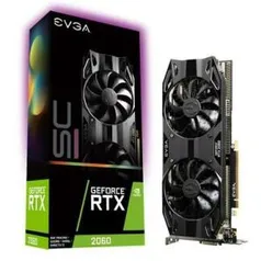 Placa de Vídeo EVGA NVIDIA GeForce RTX 2060 SC Ultra Gaming, 6GB, GDDR6 