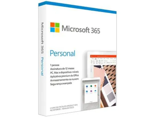 Microsoft 365 Personal - 1TB OneDrive - Válido Por 12 Meses | R$98