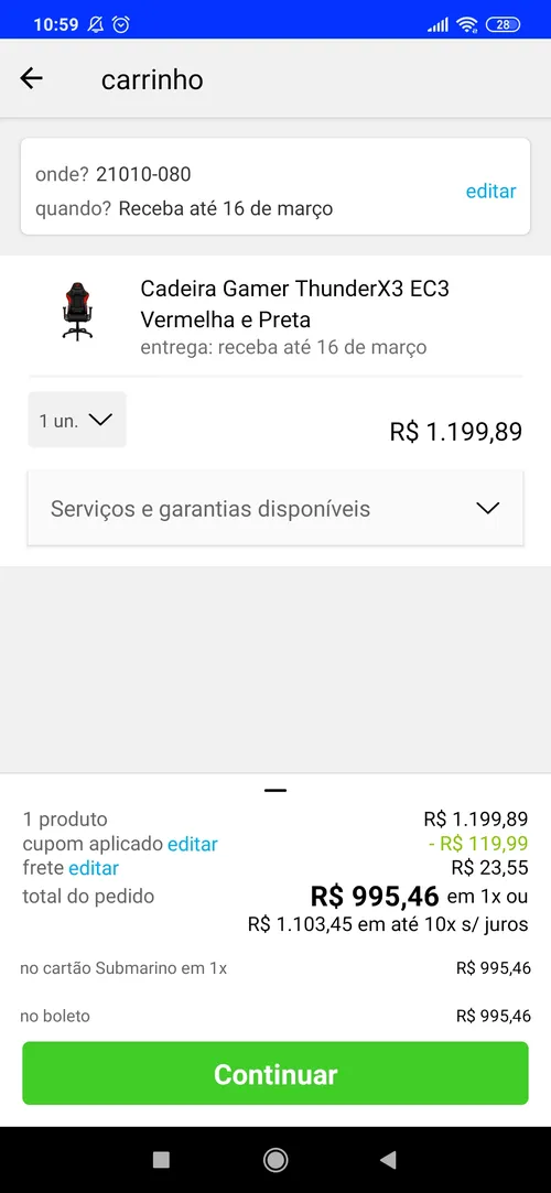 Imagem na descrição da promoção