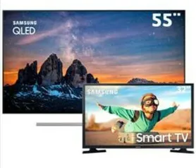 Smart TV QLED 55" UHD 4K Samsung + Smart TV LED 32" HD Samsung | R$4.999