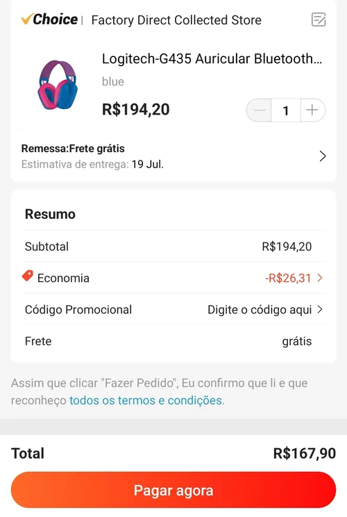 Imagem na descrição da promoção