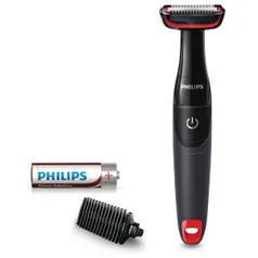 Aparador de Pelos do Corpo Philips - BG105/11 - Preto R$110