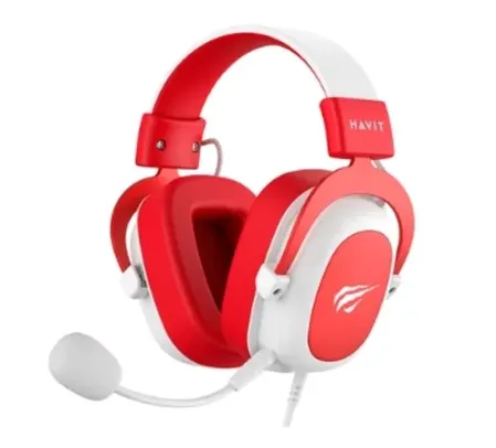 [APP] Headset Gamer Havit H2002D, Drivers 53mm, P3, XBOX ONE e PS4, Branco e Vermelho - HV-H2002WR