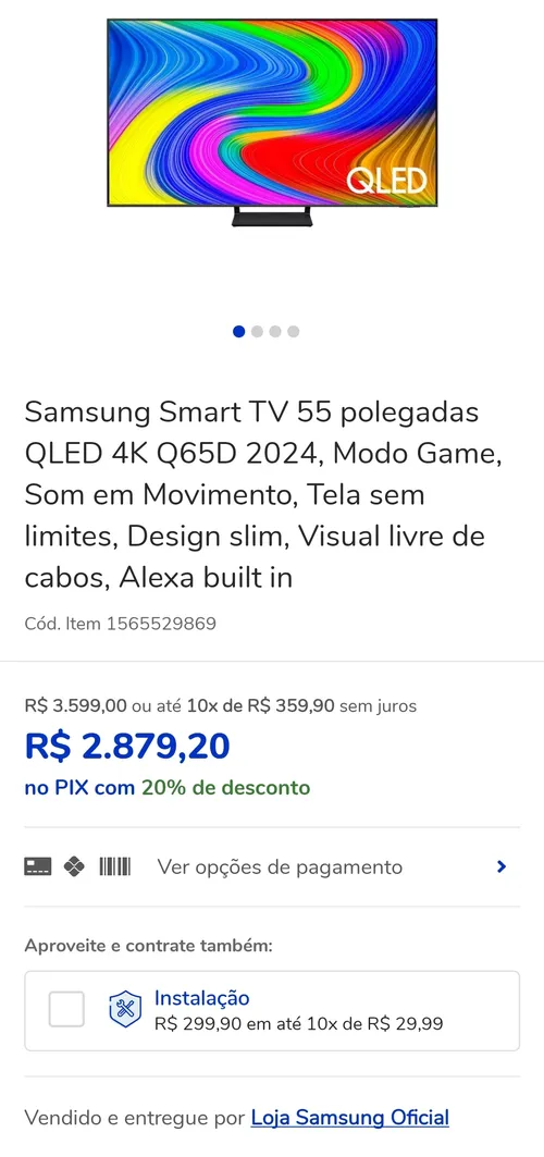 Imagem na descrição da promoção