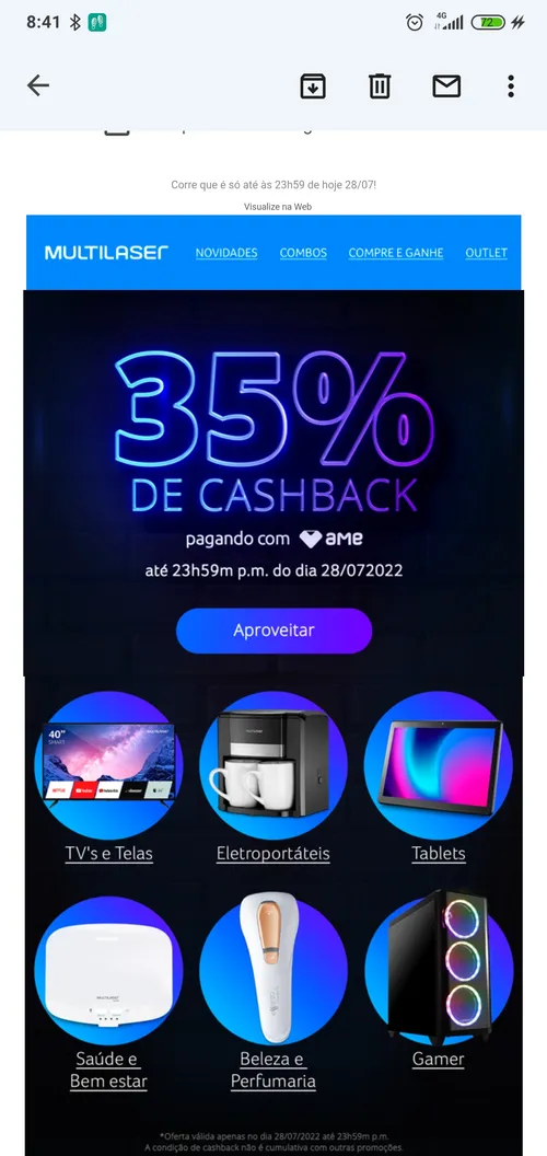 Imagem na descrição da promoção