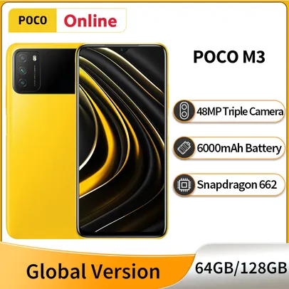 POCO m3 4 + 128gb | R$823