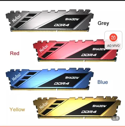  32GB (2x16GB) Memória RAM DDR4 3200mhz Netac