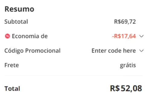 Imagem na descrição da promoção