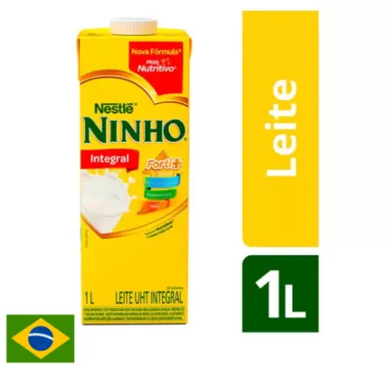 2 unidades | Leite Integral UHT Ninho 1Litro