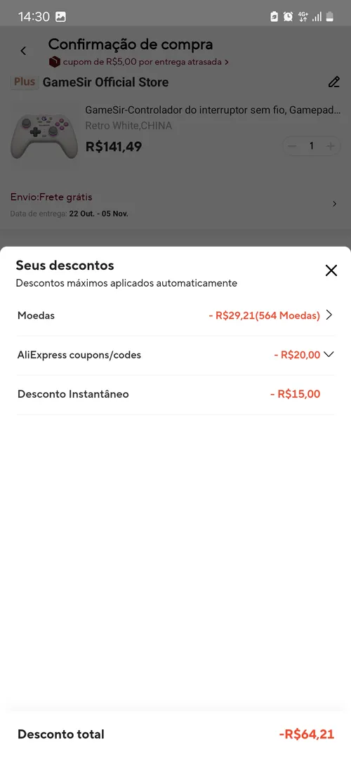 Imagem na descrição da promoção