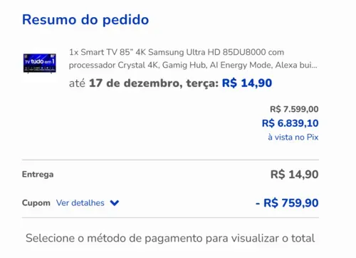 Imagem na descrição da promoção