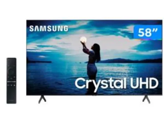 Smart TV 4K Crystal UHD 58” Samsung UN58TU7020GXZD | R$ 2549