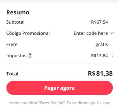 Imagem na descrição da promoção