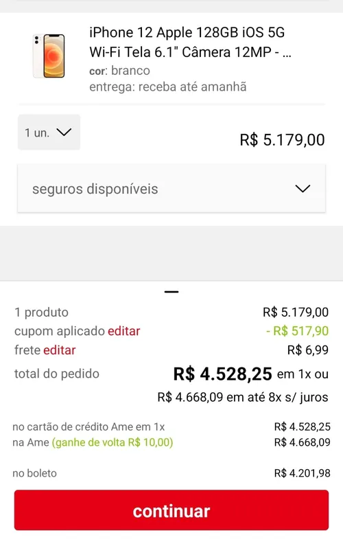 Imagem na descrição da promoção