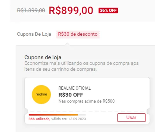 Imagem na descrição da promoção