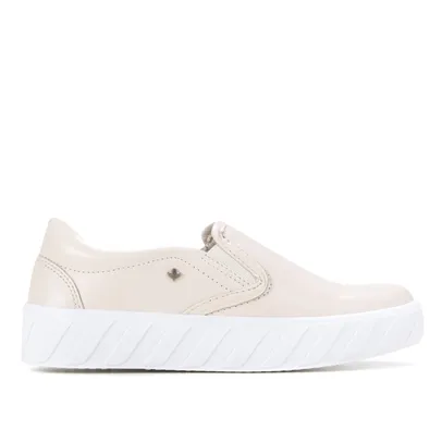 Tênis Couro Cravo e Canela Slip On Feminino