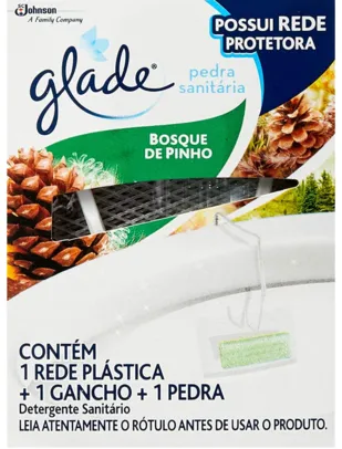 Desodorizador Sanitário Glade Pinho (1 Rede Plástica + 1 Gancho + 1 Pedra) R$1,79