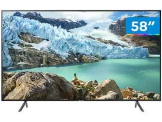 Smart TV 4K LED 58” Samsung UN58RU7100 - Wi-Fi Bluetooth HDR 3 HDMI 2 USB | R$2.754