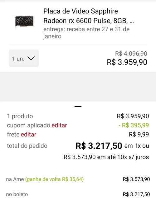 Imagem na descrição da promoção