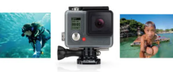 Câmera Digital e Filmadora GoPro Hero Plus CHDHC-101-LA Chumbo - 8MP, Wi-Fi, Bluetooth e Vídeo Full HD - R$699