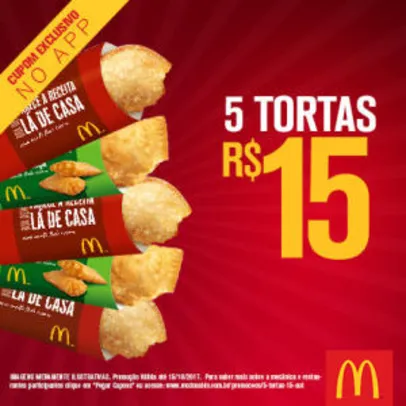 5 tortas por R$15 no McDonald's