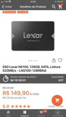 SSD Lexar NS100 de 128GB