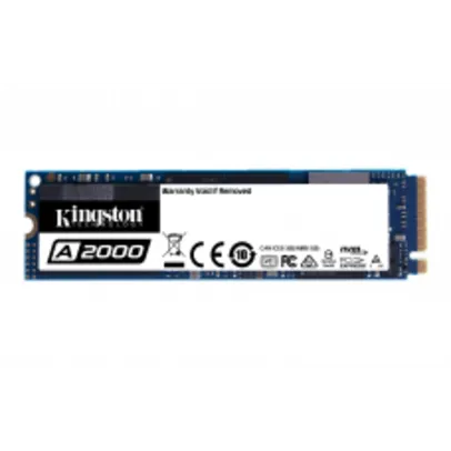 SSD Kingston A2000 M.2 80mm, 500GB, Leitura 2200MBs e Gravação 2000MBs, SA2000M8/500G