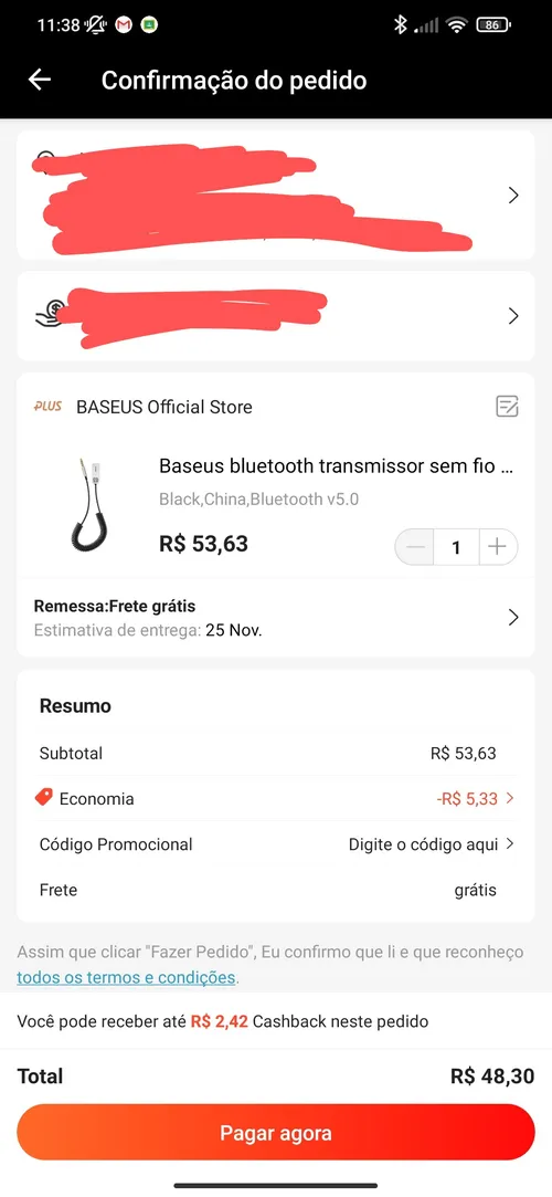 Imagem na descrição da promoção