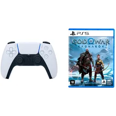 Kit Controle Dualsense Playstation 5 + Game God of War Ragnarok Standard - PS5