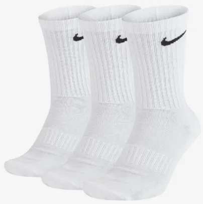 Meias Cano Alto Nike Everyday Cushion Crew - 3 Pares