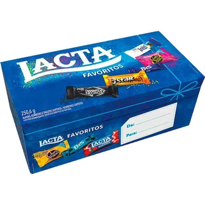 [3 unid.] Caixa de bombom de chocolates Lacta Favoritos 250g  