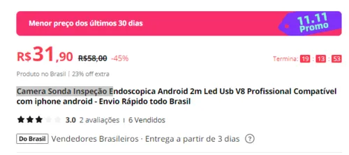 Imagem na descrição da promoção