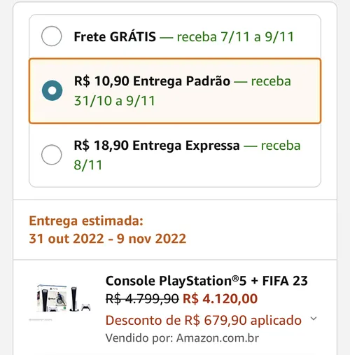 Imagem na descrição da promoção