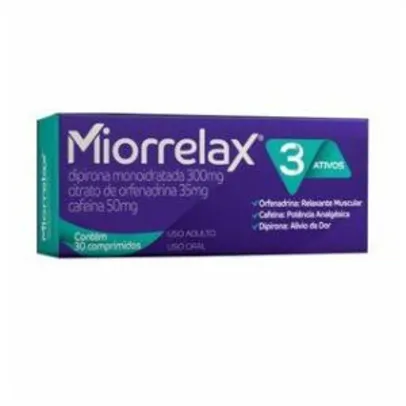 Miorrelax 30 Comprimidos R$5