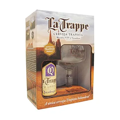 Kit La Trappe Quadruppel - 1 gfa 330 ml + 1 taça 250 ml La Trappe 330Ml