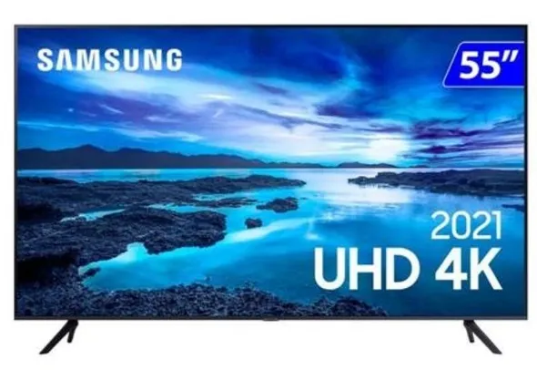 Smart TV Samsung UHD 55 4k Wi-fi Tyzen Comando de voz - 2021 | R$3211