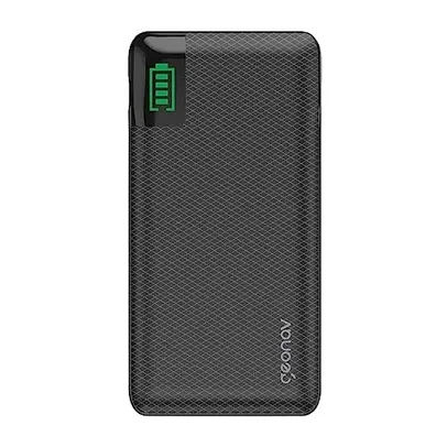 [PRIME] Geonav Power Bank, Carregador Portátil Universal 10.000mAh, 2 portas USB + 1 porta USB-C, Led Indicador de bateria, PB10KBK, Preto