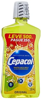 (Prime + Recorrência) Enxaguante bucal Cepacol Tradicional, 500 ml | R$3,51