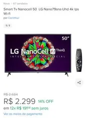 Smart Tv Nanocell 50 LG Nano79sna Uhd 4k Ips - R$2199