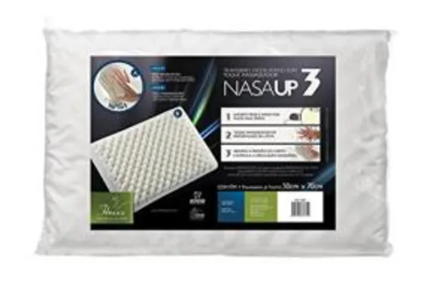 Travesseiro Viscoelástica - Fibrasca NASA Double Comfort | R$24