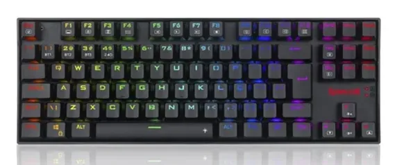 Teclado Mecânico Gamer Redragon Kumara Pro, Wireless, RGB, Switch Brown, ABNT2, Black, K552RGB-BRS-B