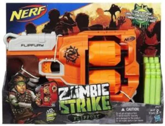 [Prime] Lança Dardo Nerf Zombie Flipfury Hasbro Laranja R$ 80