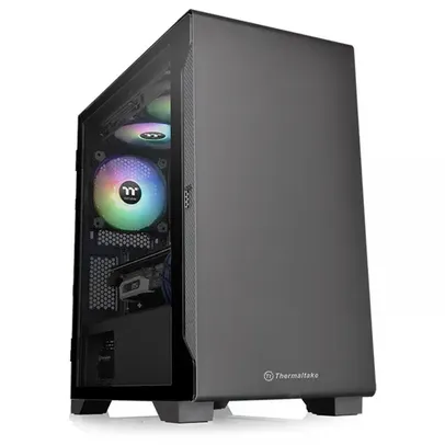 Gabinete Gamer ThermalTake S100, Mini Tower, Vidro Temperado, Black, ATX, Sem Fonte, Com 1 Fan, CA-1Q9-00S1WN-00