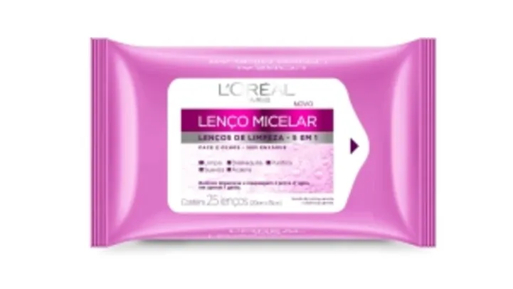 Saindo por R$ 15: Lenços de Limpeza Facial L`Oréal Paris Solução Micelar 5 em 1 | Pelando
